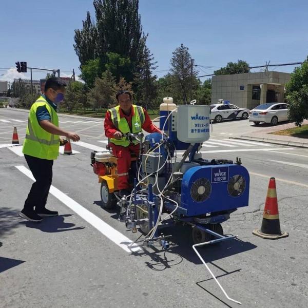 Buy 98:2 two components spraying pavement line marking machine at wholesale prices