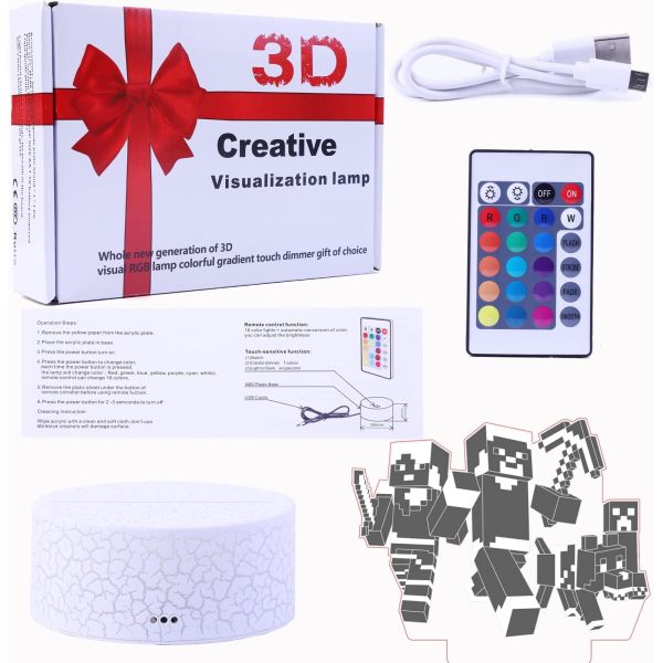Acrylic 3D 06 3d Touch Mine Craft Night Light Sandbox Games Gifts