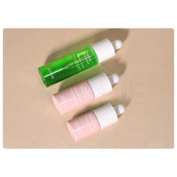Custom Color Skincare Packaging Cosmetic Bottle and Jar Set Body Lotion Face Cream Plastic Bottles Facial Drop Oil Toner Bottle