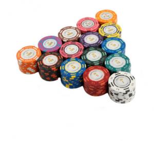 China 20PCS / Lot Poker Chips 14g Clay Coin Baccarat Texas Hold'em Poker Set on sale