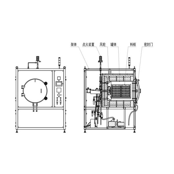 1000&ordm; C Hwf160-10nh Vacuum Atmosphere Furnace, Heater, Tank