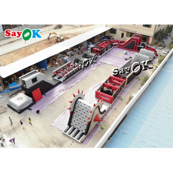 150m 495ft Commercial Inflatable Obstacle Course For Adult