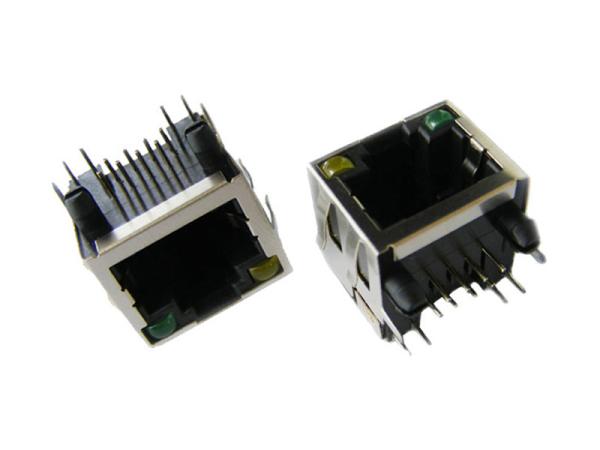 Buy Side Entry Mount RJ45 Through Connector , 1 Port RJ45 With EMI Spring W/O Transformer at wholesale prices