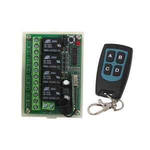 China 4 A / B Keys Included Plastic Wireless Exit Button Remote Control Switch 12v 50m Transmitting Distance on sale