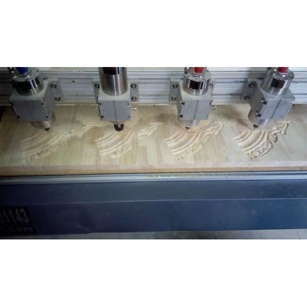 Solid Wood Cabinet Door CNC Engraving Machine Four Spindle 2018F6