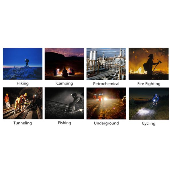 10000 Lux cree led explosion proof cable cord carbide lamp rechargeable IP68 water proof