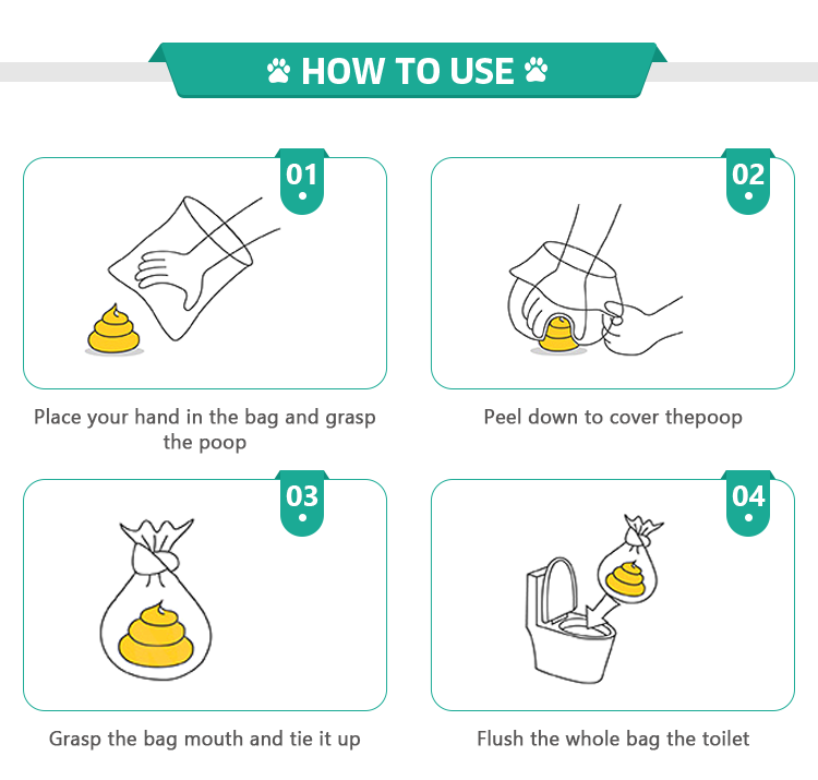 Private Label Custom Size Accepted Environmental Protection Ldpe Hdpe Dog Waste Bag