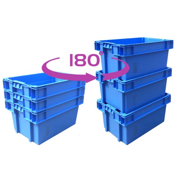45L Heavy Duty Industrial Storage Logistic Plastic Transport Turnover Box with Logo