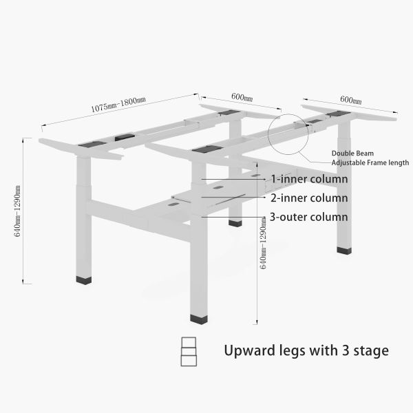 Effortlessly Switch Between Sitting and Standing with Uplift Electric Sit-Stand Desk 4 Memory Presets Optional Colors