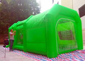 Quality Green Color Inflatable Spray Paint Booth 3 D Design For Trade Show for sale