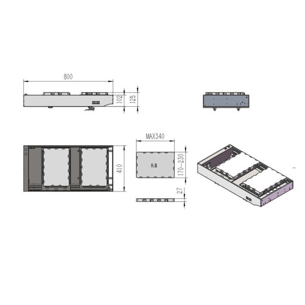 GS-JAQ2106 Simple Pallet for SMT Feeders 800x410x102mm 20W Electric Drive