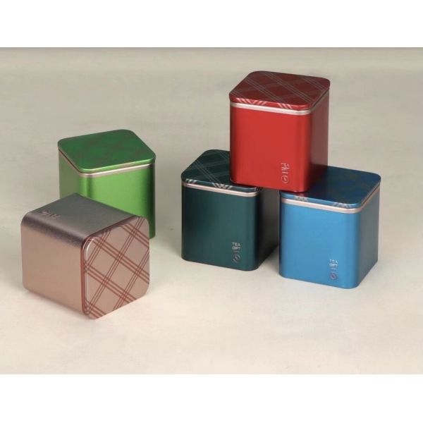200g Green Tea Tin Box 0.35mm 4 Color Tea Storage Container