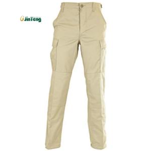 China Khaki Fabric ACU Tactical Pants Polyester Cotton Rip Stop Fade Resistant on sale