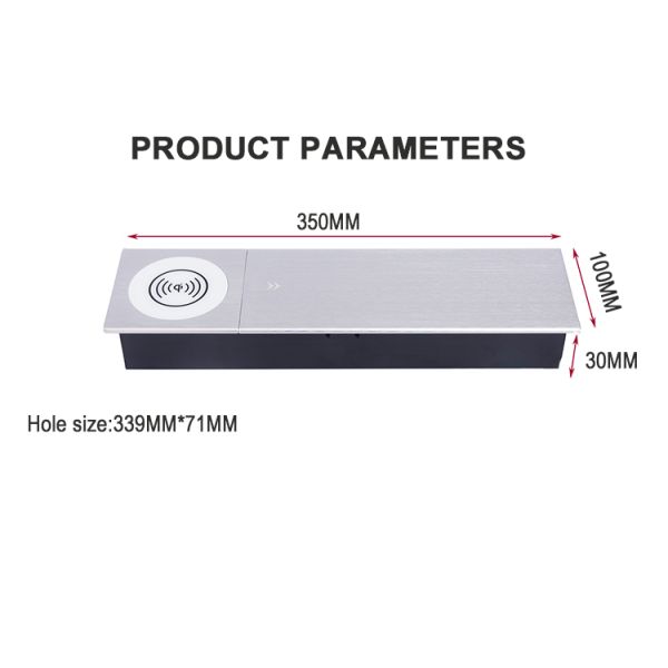 Universal Office Sliding Outlet Conference Table Desktop Power Sockets Hidden