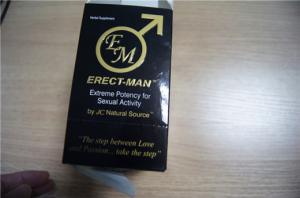 Quality Sex Enhancement Pill Packaging Display Box and Blister Card ERECT-MAN Paper Card for sale