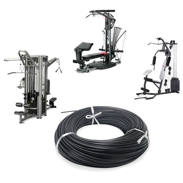 Plastic Coated Carbon Steel 7x19 PU/TPU/PVC/Nylon Coated Steel Wire Rope for Flexible Gym Equipment in AiSi Standard